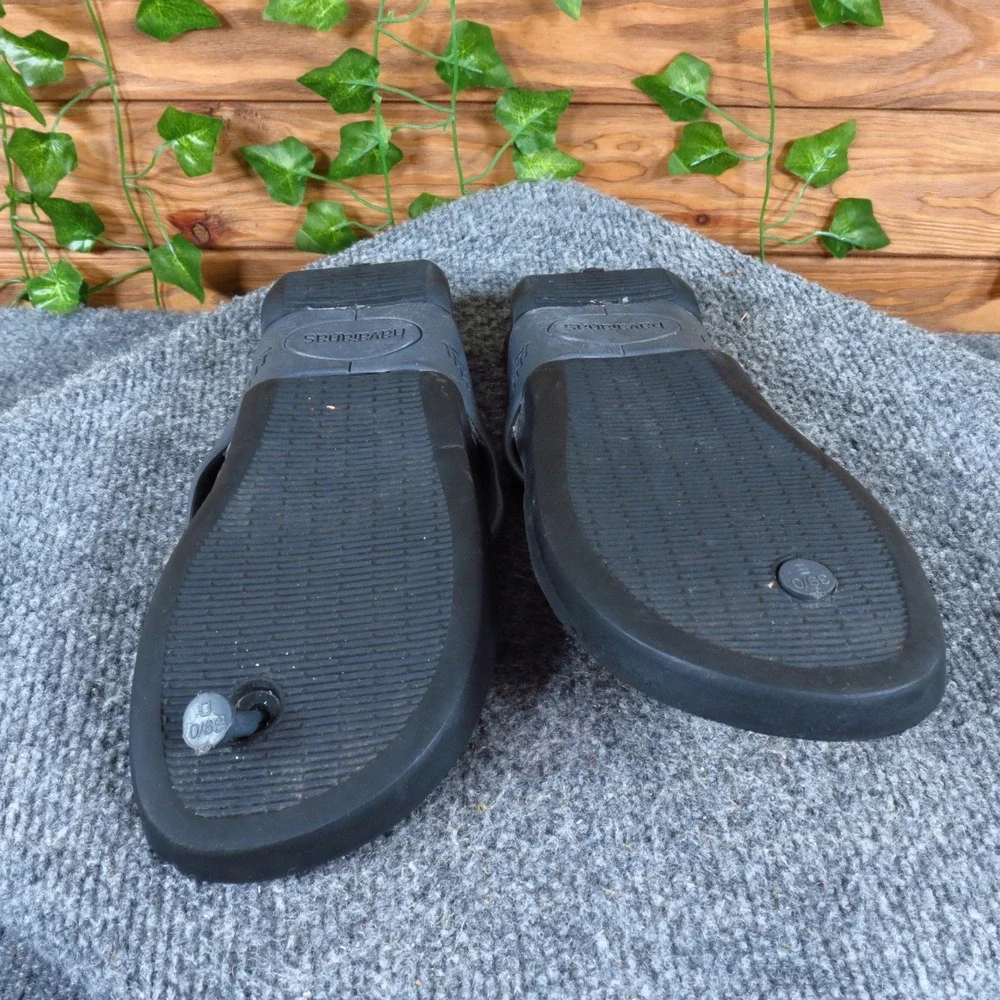 Havaianas‎ Men Flip Flop Sandals Size 8 Casual Beach Pool Black Grey Rubber